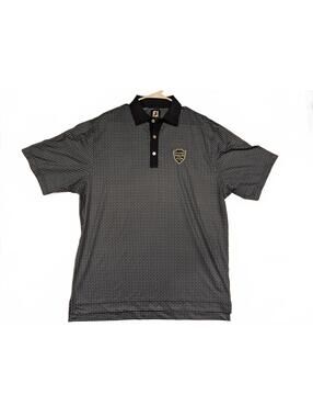 FootJoy Hillview Country Club Golf Polo Paisley Print Short Sleeve Mens Large